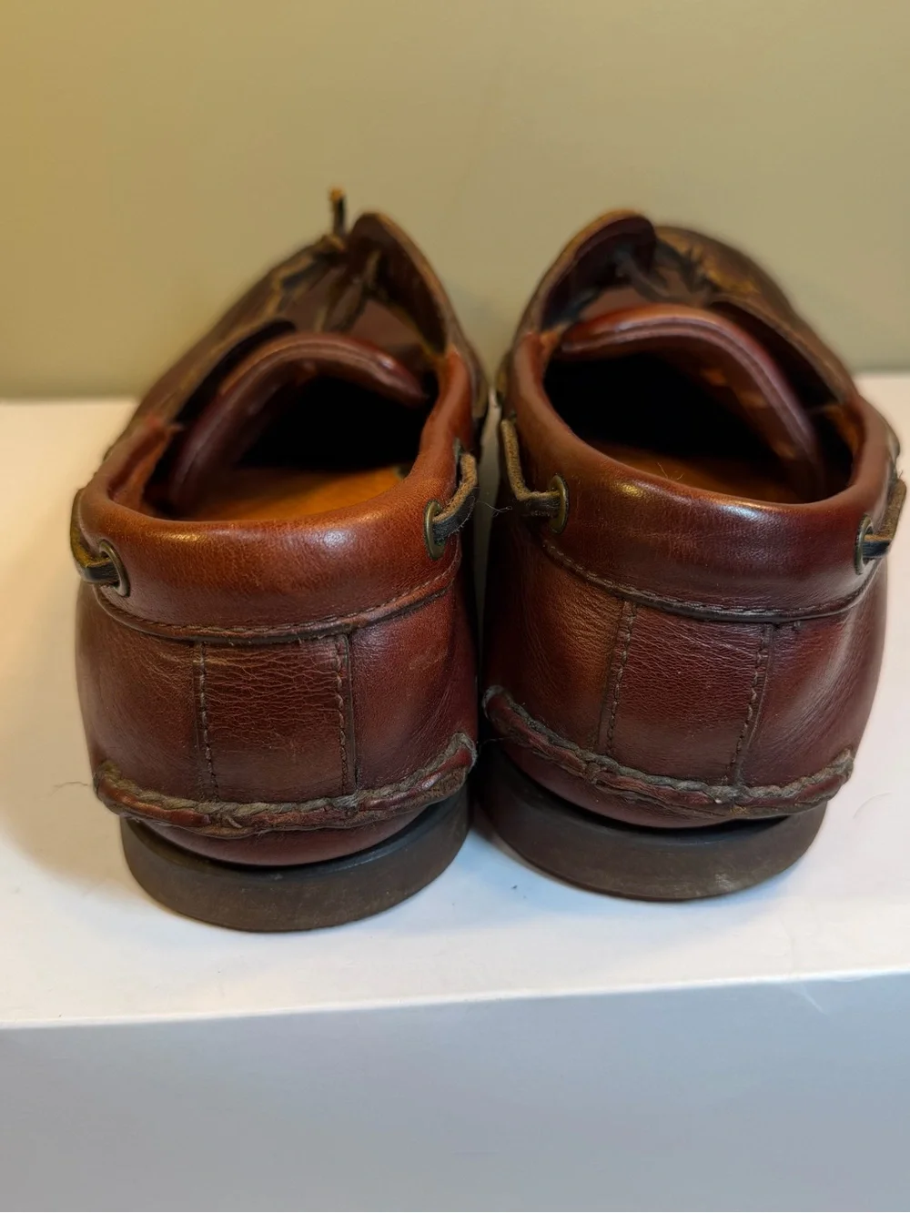 Timberland Classic 2-Eye Boat Shoes Leather Red/Brown Size 10